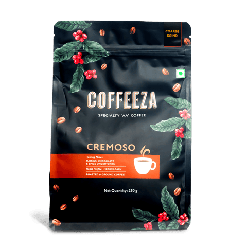 Coffeeza Cremoso Ground Coffee (Coarse Grind)- 250gm