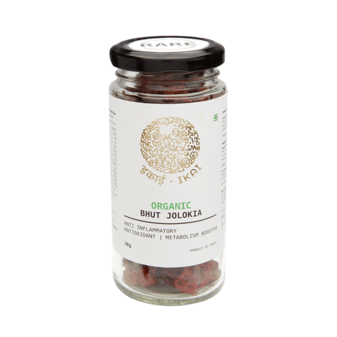 IKAI Organic Bhut Jholokia, Ghost Chilli, Rare Curation - Nagaland, Organic Spice, 25 gm
