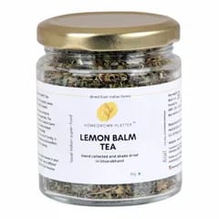 Homegrown Platter Lemon Balm Tea for menstrual cramps, 20 gms | Refreshing | Herbal Tea | Zero-Caffeine