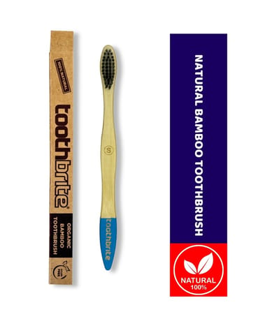 Toothbrite Organic Bamboo Toothbrush with Charcoal Activated Bristles