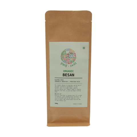 IKAI Organic Besan, Gram Flour, Gluten Free (500 gms)