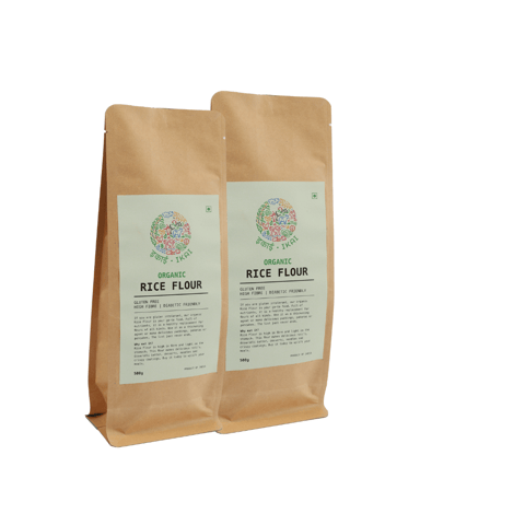 IKAI Organic Rice Flour (Pack of 2) , Chawal Ka Atta, Vegan 500 Gram