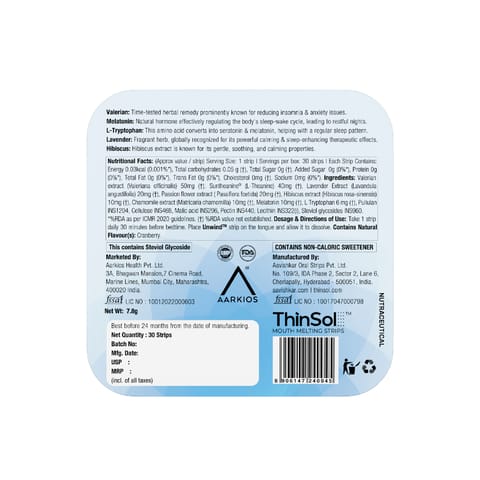HealthAid? Unwind? Thisolves? Mouth Dissolving Strips | 30 Oral Strips