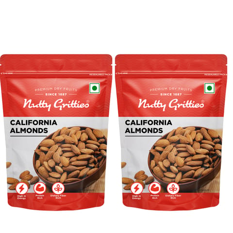 Nutty Gritties California Almonds - 200g (Pack of 2)
