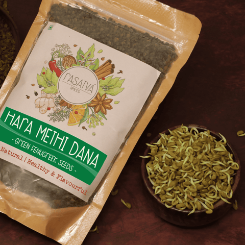 Rasatva Hara Methi Dana - Green Fenugreek Seeds (200 gms)
