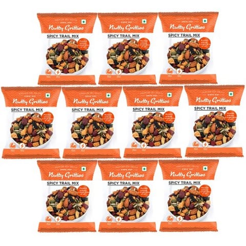 Nutty Gritties Spicy Trail Mix -240g (10 Pack of 24g each)
