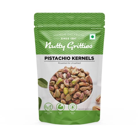 Nutty Gritties Pista Kernels, No Shells, Roasted Unsalted -100g