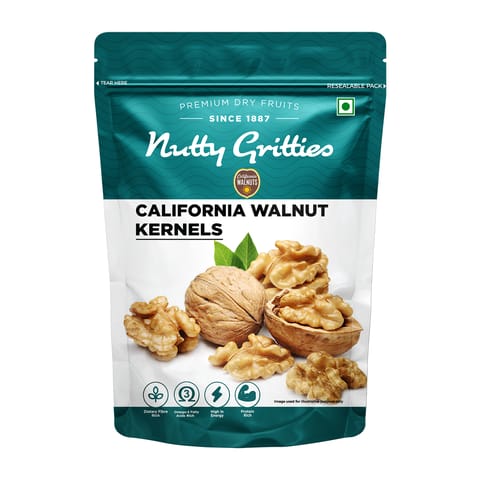 Nutty Gritties California Walnut Kernels Akhrot Giri - 200g