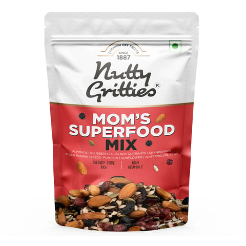 Nutty Gritties Mom's Superfood Mix, Roasted Seeds, Berries and Nuts Mix - 200g