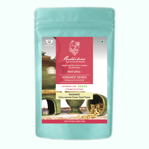 Radhikas Fine Teas and Whatnots RADIANCE China Jasmine Flower Decaf Tisane - The Tea That Relaxes and Delights