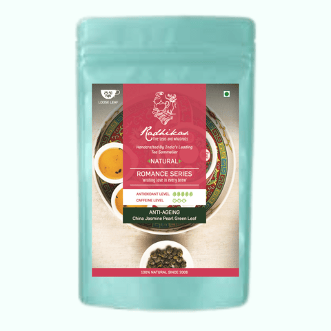 Radhika Fine Teas and Whatnots ANTI-AGEING China Jasmine Pearl Green Leaf - The Tea That Captivates and Charms