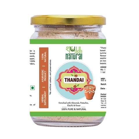 Shuddh Natural Instant Ayurvedic Thandai Powder I Nuts and Seeds Superfoods I 100 gms