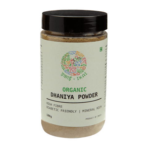 IKAI Organic Dhaniya Powder (Pack of 2), Coriander Powder, Stone Pounded100 Gram