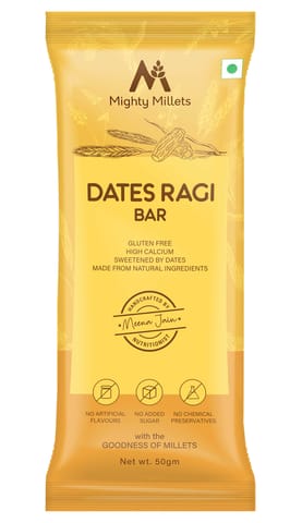 Mighty Millets Dates Ragi bars (Pack of 10)