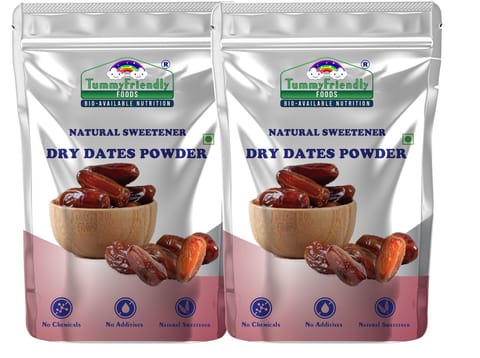 TummyFriendly Foods Dry Dates Powder from Premium Arabian Dates |Kharek Powder Cereal (400 gms, Pack of 2)