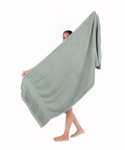 Doctor Towels Bamboo Terry Bath Towel Pack of 1 - Sage Green Color