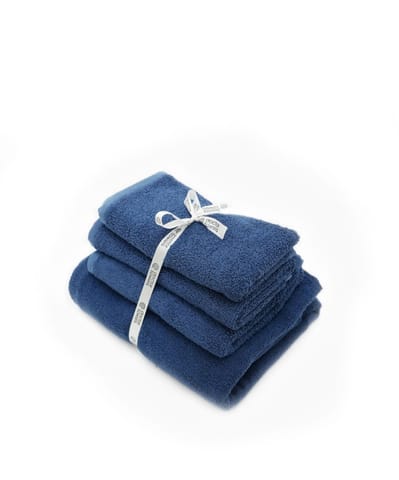 Doctor Towels Bamboo Terry Assorted Towel Pack of 4 - Mineral Blue Color