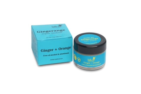 Rustic Art organic Gingerange Organic Deodorant Balm with Vitamin E (12 gms)