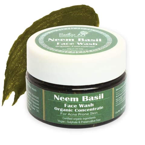 Rustic Art Neem Basil Face Wash Concentrate (50 gms)