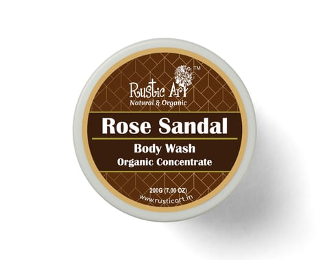 Rustic Art organic Rose Sandal Body Wash Concentrate