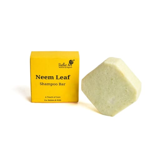 Rustic Art Organic Neem Leaf Shampoo Bar for Babies & Kids (75 gms)