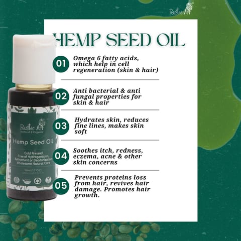 Rustic Art Organic Hemp Seed Oil (50 ml)