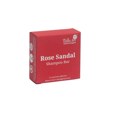 Rustic Art Rose Sandal Shampoo Bar (75 gms)