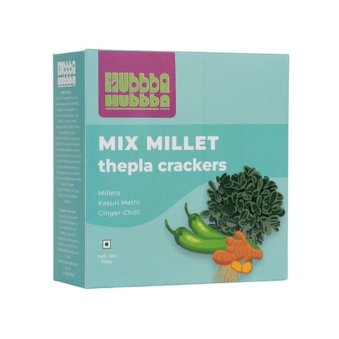 Hubbba Hubbba Mix Millet Thepla Cracker - 150 gms