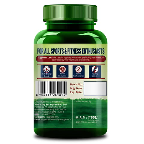 Himalayan Organics Multivitamin Sports with 60+ Vital Nutrients & Performance Blends with Probiotics (60 Tablets)