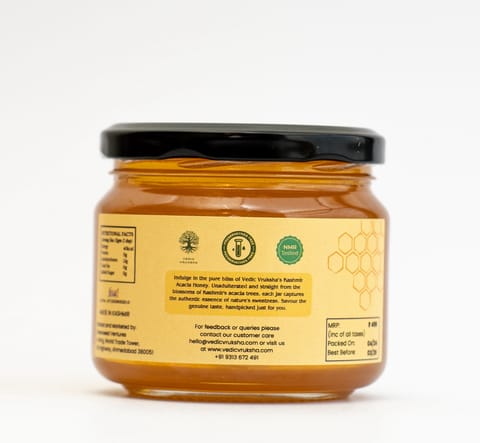 Greenseed Organics Vedic Vruksha Kashmir Acacia Honey (400 gms) | Zero Added Sugar