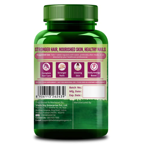 Himalayan Organics Biotin 1000 MCG Supplement For Men And Women (120 Tablets)