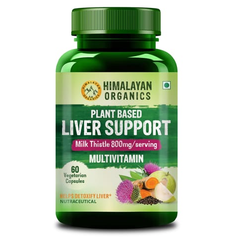 Himalayan Organics Plant Based Liver Support with Milk Thistle- 60 Veg Capsules