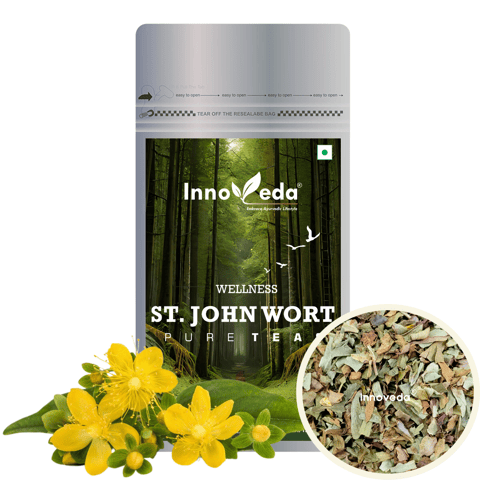 Innoveda St. John Wort Tea For Mild Depression & Anxiety (50 gms, 40-50 Tea Cups)
