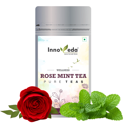 Innoveda Rose Mint Tea (50 gms, 40-50 Tea Cups)