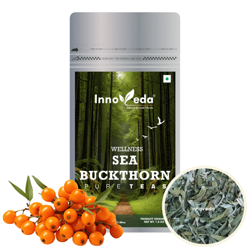 Innoveda Sea Buckthorn Tea (Himalayan Berry Leaf Tea) (50 gms, 30 Tea Cups)