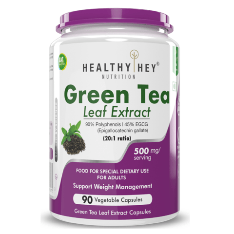 HealthyHey Nutrition Premium Green Tea Extract Supplement (90 Vegetable Capsules)