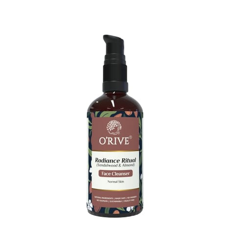 Orive Organics Radiance Ritual Sandalwood and  Almond Facial Cleanser 100 ml