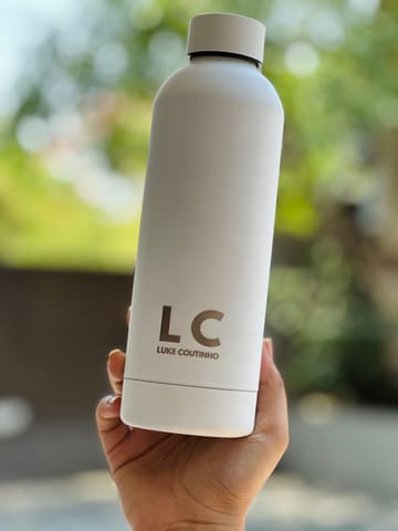 Premium Grade Stainless Steel Sipper Water Bottle by Luke Coutinho (500 ml) - Leakproof, Durable, BPA-Free, Non-Toxic - Ideal for Office, Gym, and More!