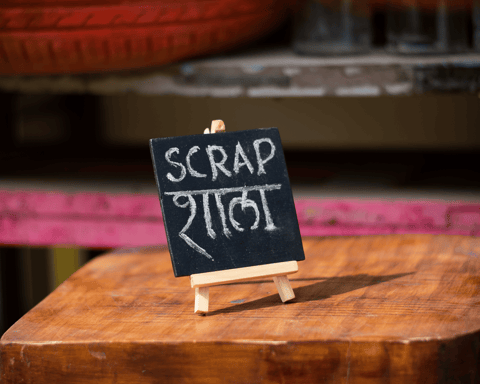 Scrapshala | Mini Chalkboard Easel | Multipupose | Natural reclaimed wood