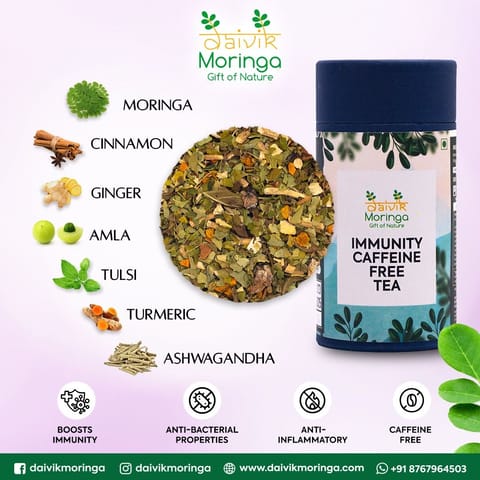 Daivik Moringa Immunity Caffeine Free Tea (50 gms)