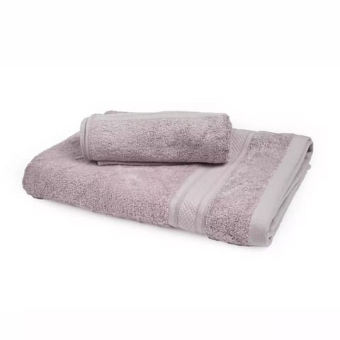 THE KARIRA COLLECTION - BAMBOO COTTON BATH TOWELS AND HAND TOWELS ECO-FRIENDLY 600 GSM GRAPE GREY