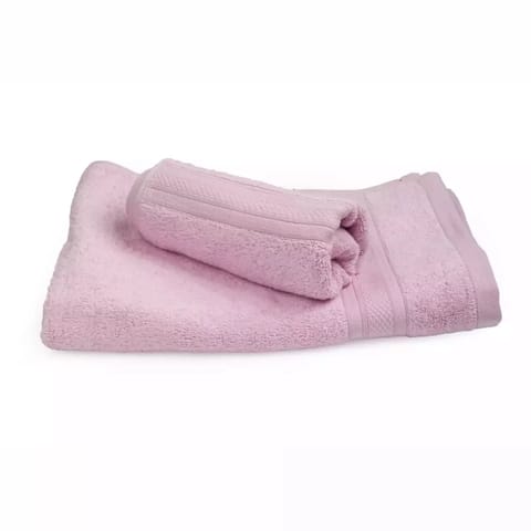 DVAAR - THE KARIRA COLLECTION - BAMBOO COTTON BATH TOWELS AND HAND TOWELS ECO-FRIENDLY 600 GSM LIGHT PINK