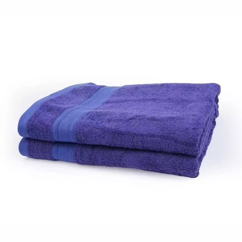 DVAAR - THE KARIRA COLLECTION - BAMBOO COTTON BATH TOWELS AND HAND TOWELS ECO-FRIENDLY 600 GSM FESTIVE BLUE