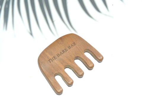 The Bare Bar Neem Wood Massager Comb (Small)