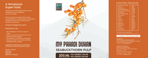 My Pahadi Dukan Sea Buckthorn Pulp Juice 300ml