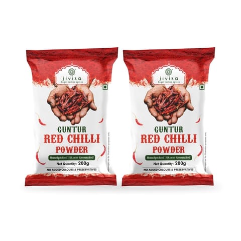 Jivika Red Chilli Powder 200 gms (pack of 2)