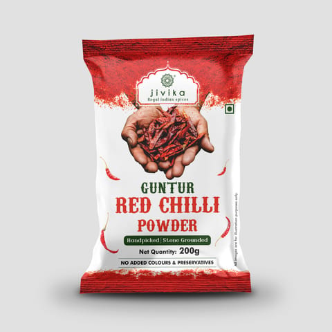 Jivika Red Chilli Powder 200 gms (pack of 2)