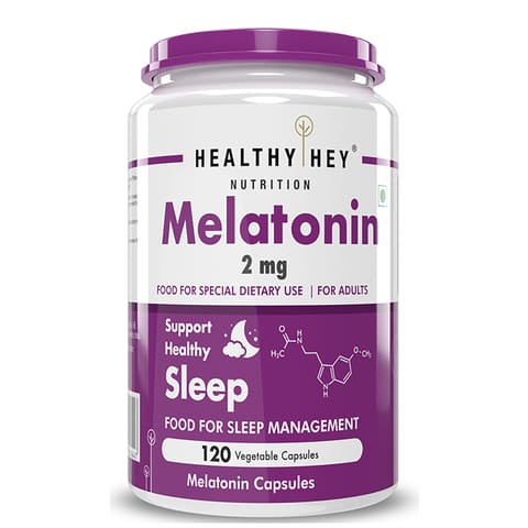 HealthyHey Nutrition Sleep Aid Melatonin 2mg (120 Vegetable Capsules)