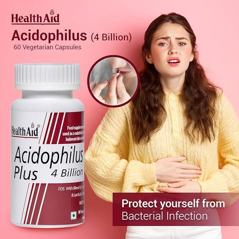 HealthAid Acidophilus Plus 4 Billion - Probiotic Capsules (60 Capsules)