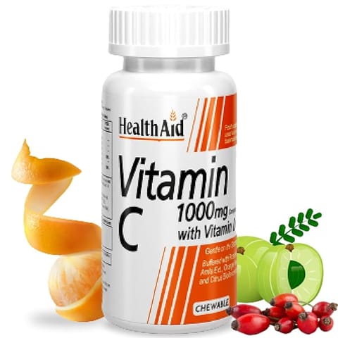 HealthAid Vitamin C 1000mg Complex with Vitamin D (60 Chewable Tablets)